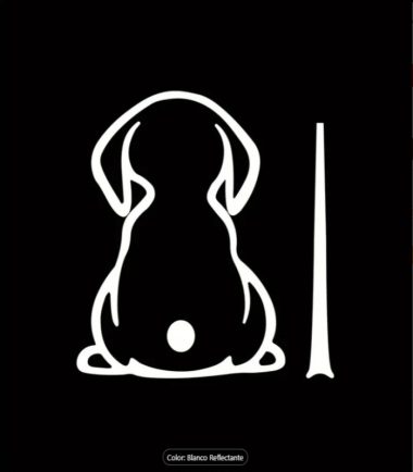 Calcomanía para auto diseño de perro