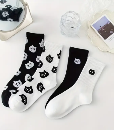 Medias-gatito-negras-blancas-costa-rica.
