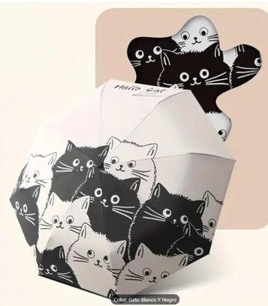 Sombrilla plegable diseño de gatos