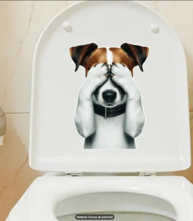 Sticker Decorativo de Perrito Tapándose los Ojos 🐾