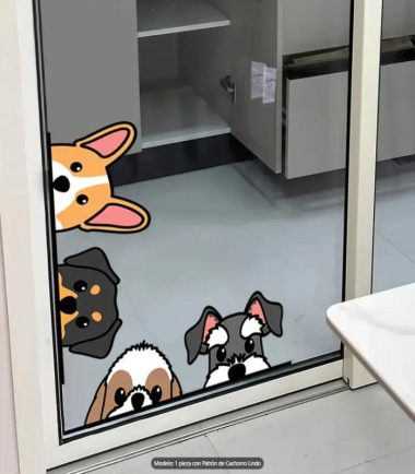 Sticker Decorativo de Perritos Asomándose 🐾
