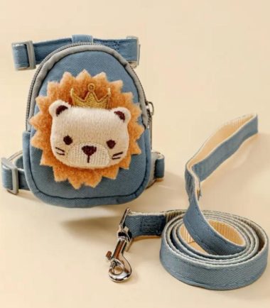 Arnés y Salveque para perro talla S diseño de León