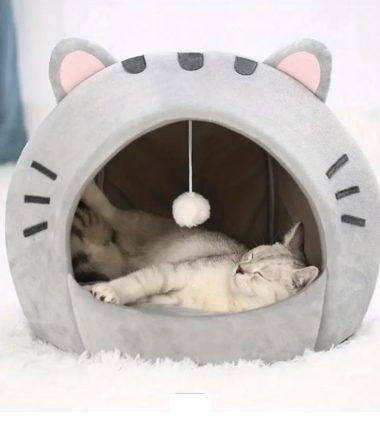 Cama gato diseño cueva con orejas L