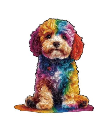 Rompecabezas de madera diseño French Poodle Tamaño M