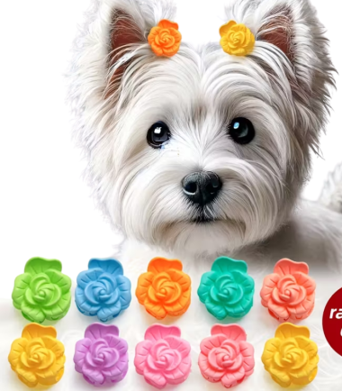 Pinza para pelo de flor para perro
