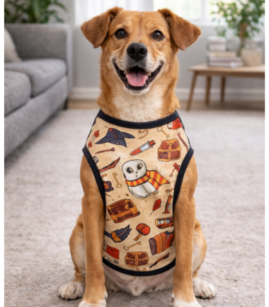 Camiseta de verano para mascotas diseño Harry Potter L