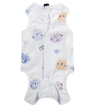 Pijama Post Operatoria para gatos Diseño Gatitos S