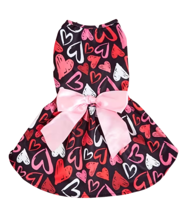 Vestido de Corazones para Mascotas- Talla S