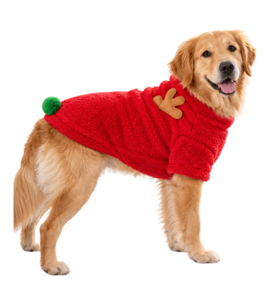 Suéter de reno navideño para mascotas Talla M-L