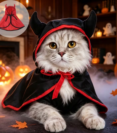 Capa del Diablo para gato talla XS-S
