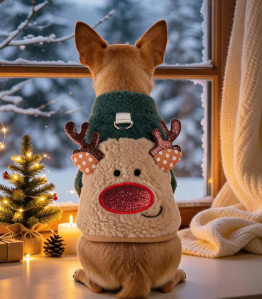 Chaleco arnés navideño diseño Reno talla M