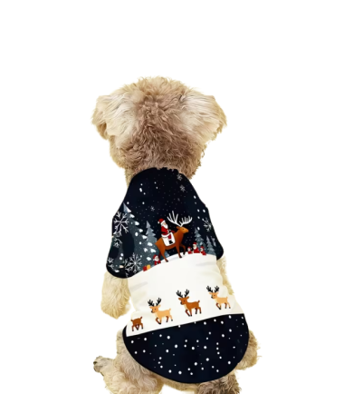 Camisa navideña Santa mascotas talla M-L